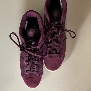 ADIDAS Cloudfoam Purple Suede Hightop Sneaker